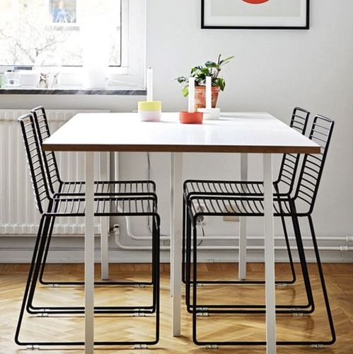 北欧个性电脑椅美式铁艺镂空洽谈椅现代设计师金属家具餐椅吧台椅
